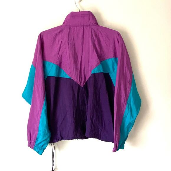 Vintage Nike Nylon Windbreaker size small Purple Blue - Picture 6 of 7